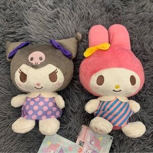 BNWT Japan 23cm Sanrio My Melody and Kuromi Plush Set